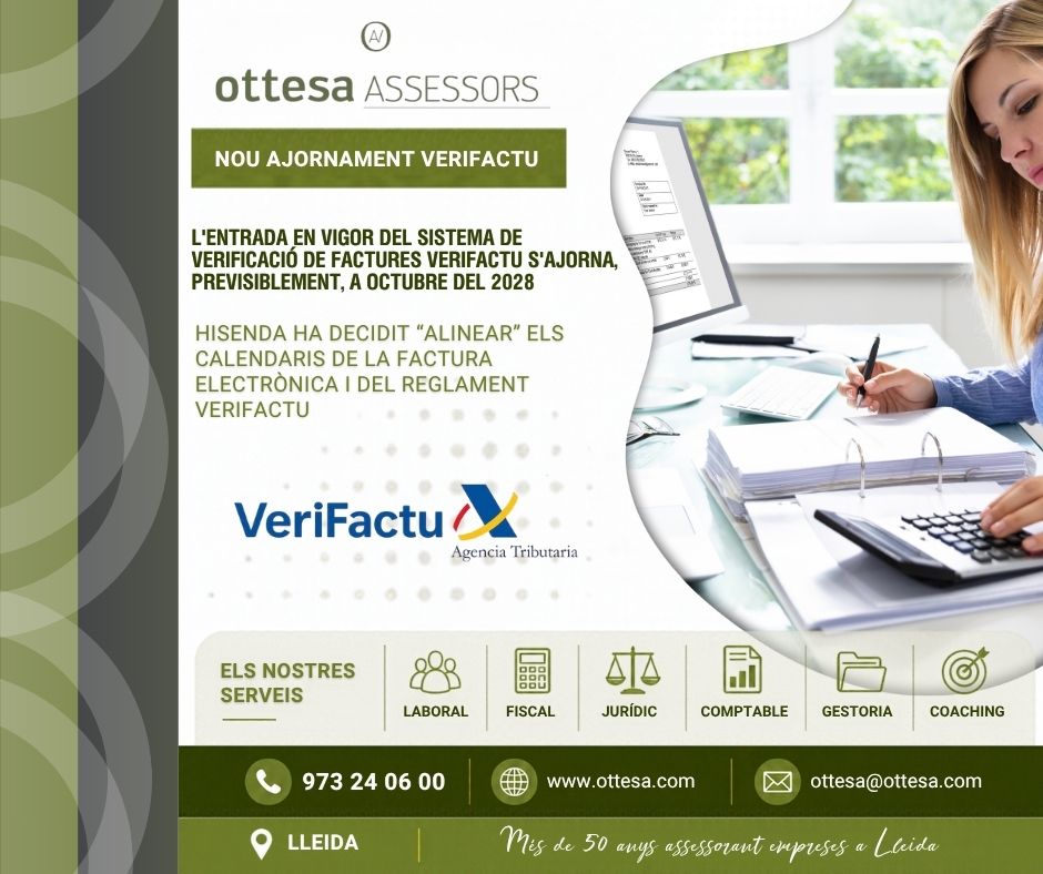 Assessories Lleida Ottesa Assessors aplaçament VERIFACTU